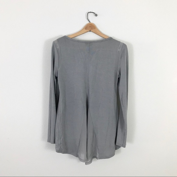 Nicole Miller small Top Gray Sheer Trim - Picture 3 of 7